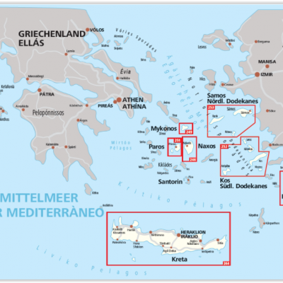 Griekse eilanden 244 - 253 - Kompass Karten