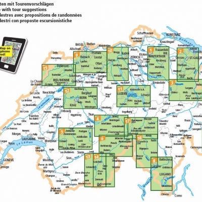 Hallwag Kümmerly - TOURENKarten - Wandelkaart 1:50.000 - 1 > 18