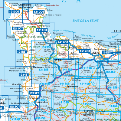IGN TOP25 Wandelkaarten Normandië West
