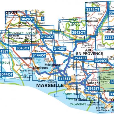 IGN TOP25 Wandelkaarten Provence & Côte-d'Azur - Westelijke gedeelte