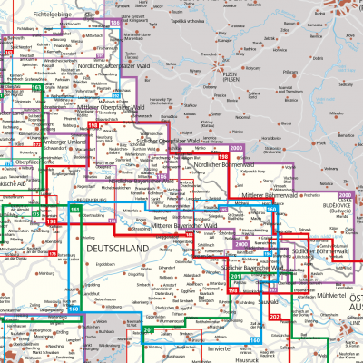 Kompass Wandelkaarten Beierse woud