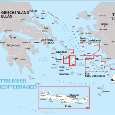 Kompass Wandelkaarten Griekse eilanden