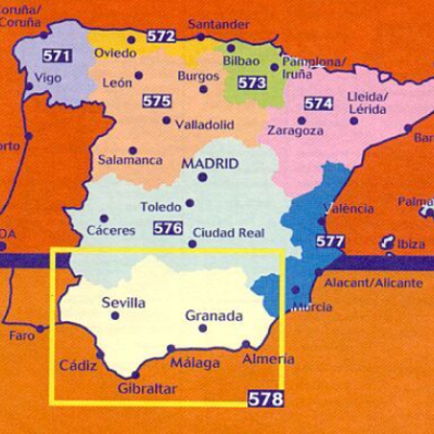Michelin Wegenkaarten Regionaal Spanje 571 - 579 - 1:400.000