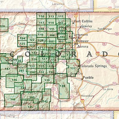 NAT GEO Colorado trail maps