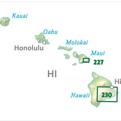 NAT GEO Hawaii trails map
