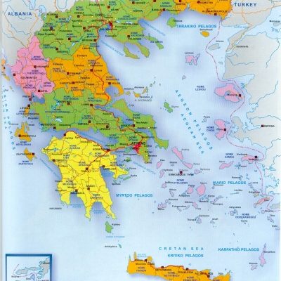 Regionale Wandelkaart Griekenland 1:45.000 - 201 > 221