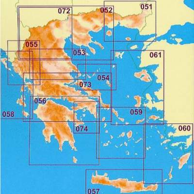 Regionale wegenkaart Griekenland 050 > 074