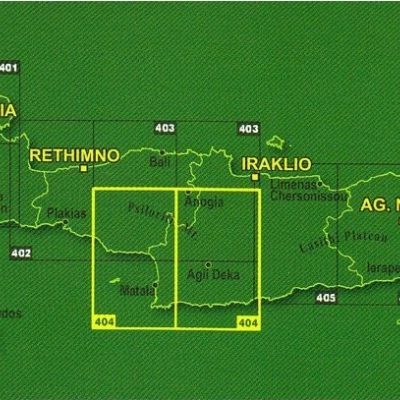 Wandelkaarten KRETA, 1:50.000 - 401 >> 406 Road Editions