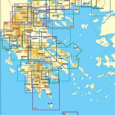 Wegenkaart Griekenland - 1:100.000 - 151 > 192