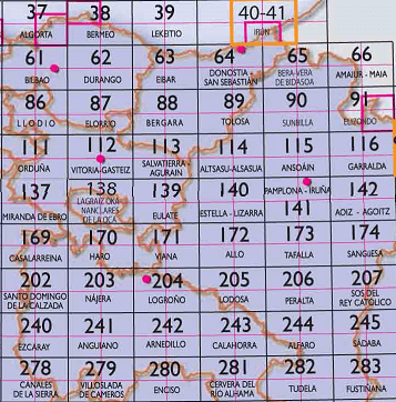 04 - CNIG - Topografische MTN25 - Vizcaya, La Rioja, Alava, Guipuzcoa, Zaragosa (provincies) Spanje