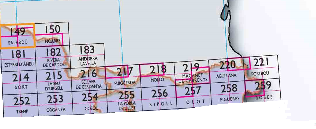 06 - CNIG - Topografische MTN25 - Lerida, Barcelona, Girona (provincies) Spanje