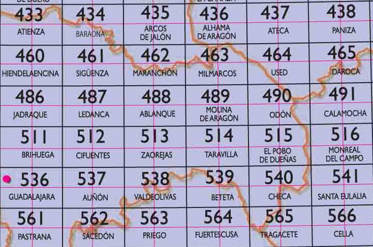 11 - CNIG - Topografische MTN25 - Guadalajara, Zaragoza, (provincies) Spanje