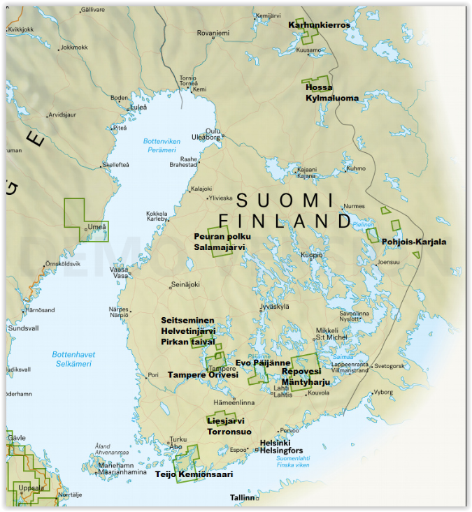 Calazo Wandelkaarten FInland (WK)
