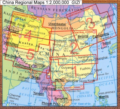 GIZI Maps - Regionale kaarten China 1 - 5