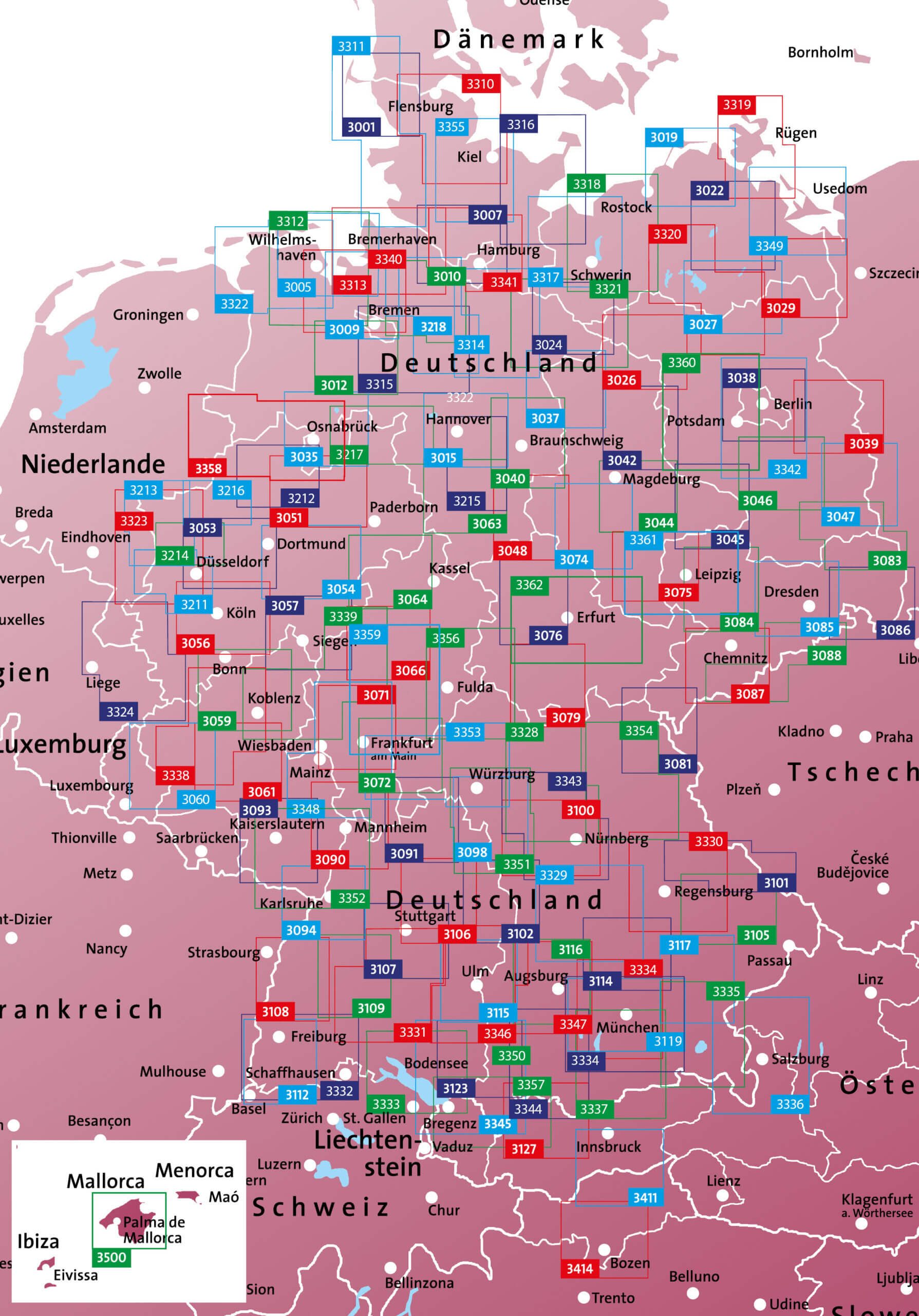 Kompass fietskaarten overzicht