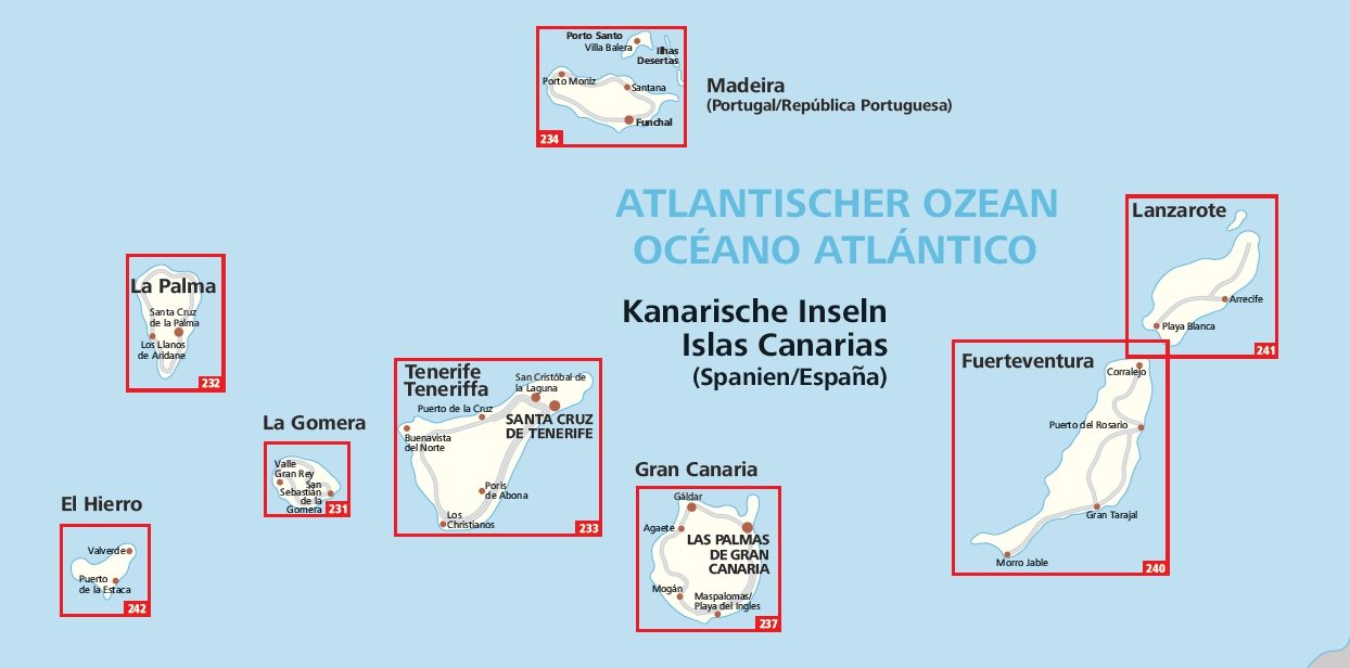 Kompass Wandelkaarten Canarische eilanden Spanje
