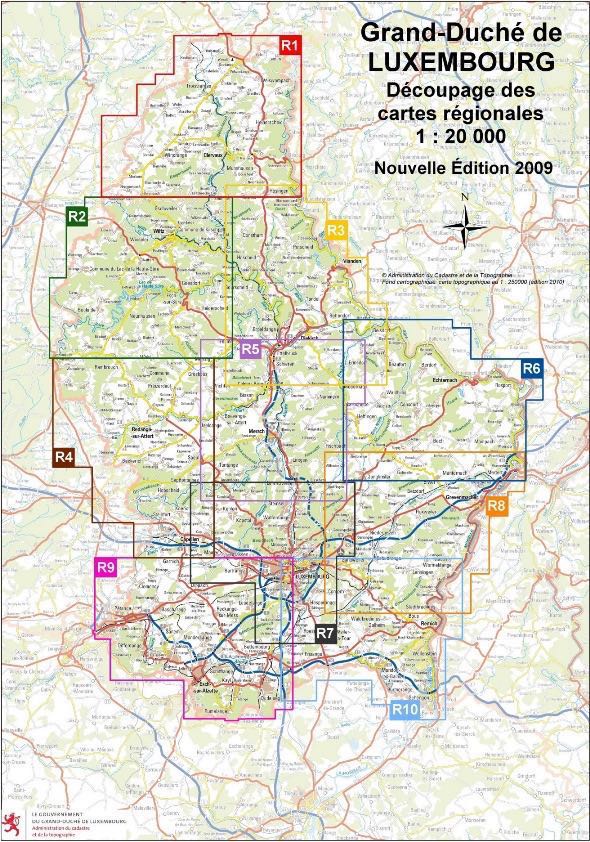 Luxemburg Grand-Duché, Carte Régionale