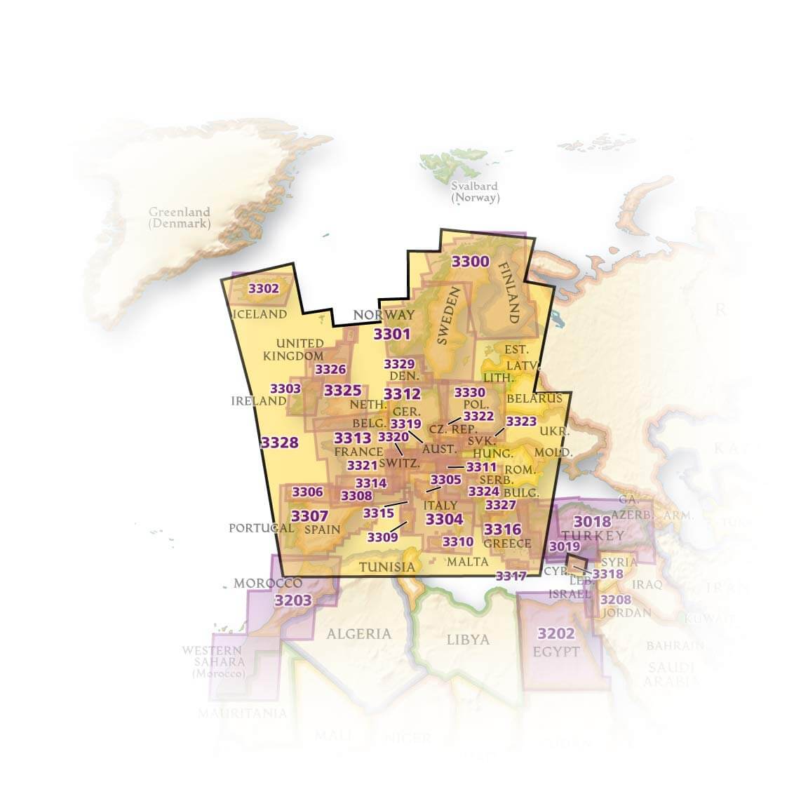 NAT GEO Adventure maps EUROPE 3302 - 3328