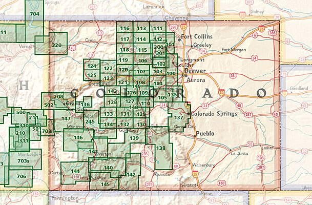 NAT GEO Colorado trail maps