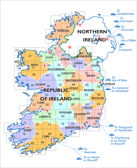 OSI Ireland Topo Wandelkaarten Discovery Series