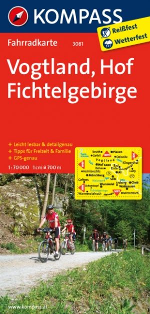 Fietskaart 3081 Vogtland- Hof & Fichtelgebirge - Kompass