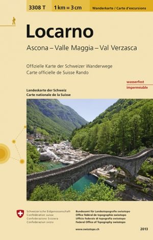 Wandelkaart 3308 T Locarno- Ticino - Swisstopo