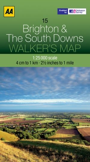 Wandelkaart 15 Zuid Brighton & Downs - AA