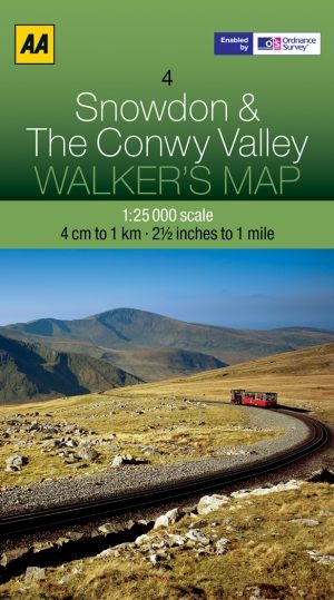 Wandelkaart 04 Snowdon & Conwy Vallei Wales - AA