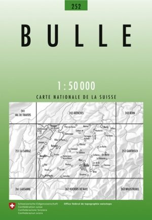 Wandelkaart 252 Bulle Gruyère Fribourg - Swisstopo