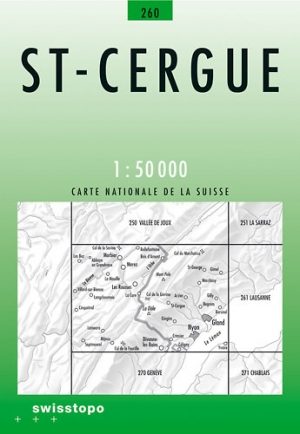 Wandelkaart 260 St-Cergue Vaud Zwitserland - Swisstopo