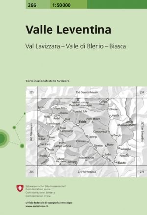 Wandelkaart 266 Valle Leventina Ticino - Swisstopo