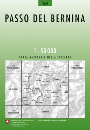 Wandelkaart 269 Berninapass Graubünden - Swisstopo