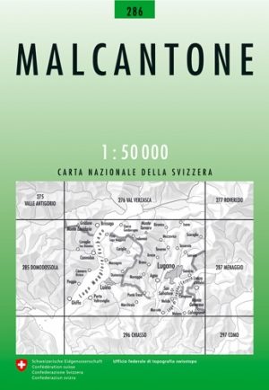 Wandelkaart 286 Malcantone Tessin - Swisstopo