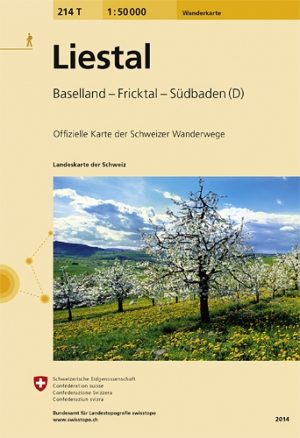 Wandelkaart 214t Liestal Bazel Zwitserland - Swisstopo