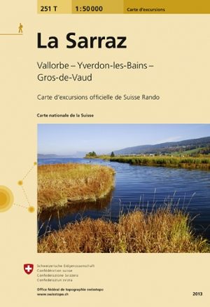 Wandelkaart 251t La Sarraz- Vaud Zwitserland - Swisstopo