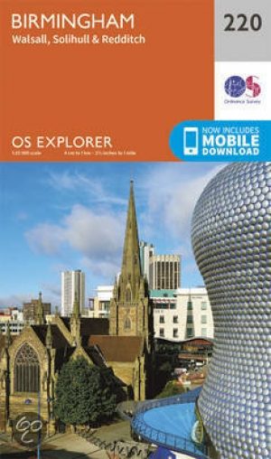 Wandelkaart 220 Birmingham- West Midlands - OSI