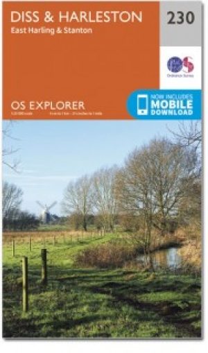 Wandelkaart 230 Diss- Harleston & East Harling - OSI