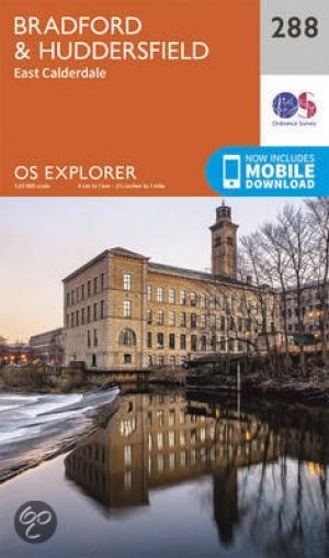 Wandelkaart 288 Bradford & Huddersfield- West Yorkshire - OSI