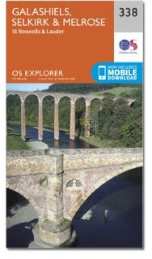 Wandelkaart 338 Galashiels- Selkirk & Melrose - OSI
