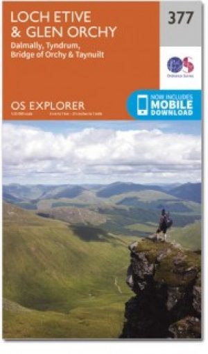 Wandelkaart 377 Loch Etive & Glen Orchy- Schotland- OSI