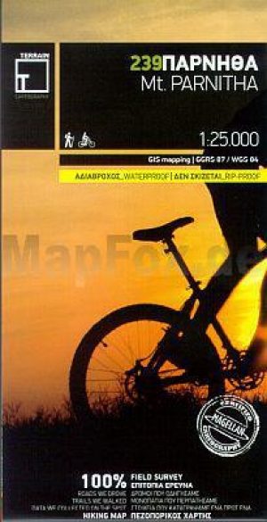 Wandelkaart 239 Parnitha NP - Terrain maps