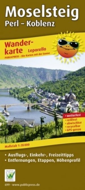 Wandelkaart 699 Moselsteig Perl naar Koblenz - Publipress