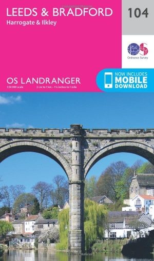 Wandelkaart 104 Leeds & Bradford West Yorkshire - OSI