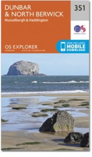 Wandelkaart 351 Dunbar & North Berwick- Schotland - OSI
