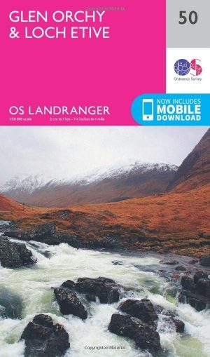 Wandelkaart 50 Glen Orchy & Loch Etive Schotland - OSI