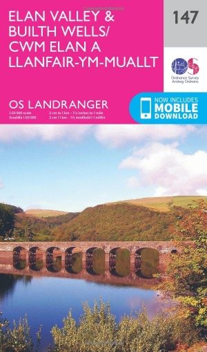 Wandelkaart 147 Elan valley & Builth Wells Wales - OSI