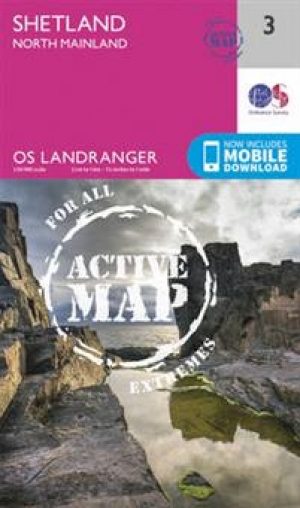 Wandelkaart 3 Shetland Islands North Mainland - OSI