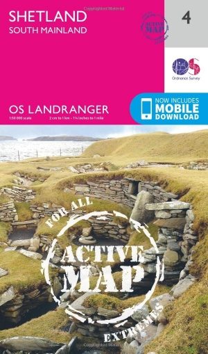 Wandelkaart 4 Shetland Islands South Mainland - OSI