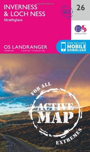 Wandelkaart 26 Inverness & Loch Ness Schotland - OSI