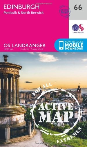 Wandelkaart 66 Edinburgh - Western Schotland - OSI